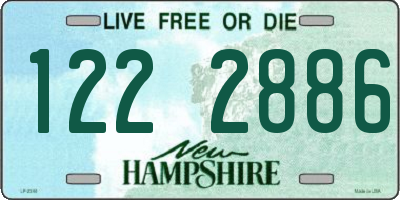 NH license plate 1222886