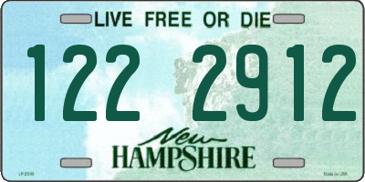 NH license plate 1222912