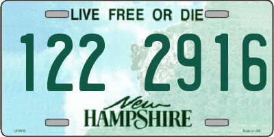 NH license plate 1222916