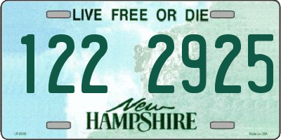 NH license plate 1222925