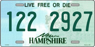NH license plate 1222927