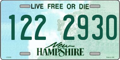 NH license plate 1222930