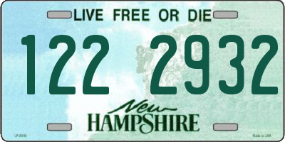 NH license plate 1222932