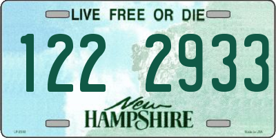NH license plate 1222933