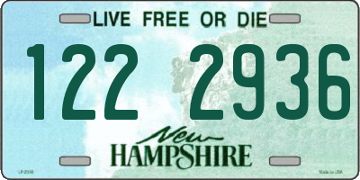 NH license plate 1222936