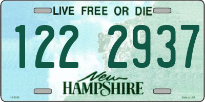NH license plate 1222937