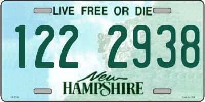 NH license plate 1222938