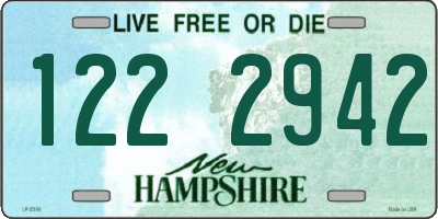 NH license plate 1222942
