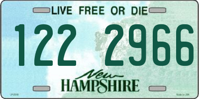 NH license plate 1222966