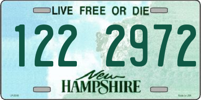NH license plate 1222972