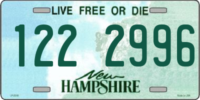 NH license plate 1222996