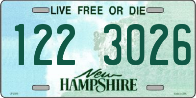 NH license plate 1223026
