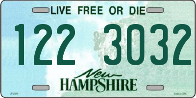 NH license plate 1223032