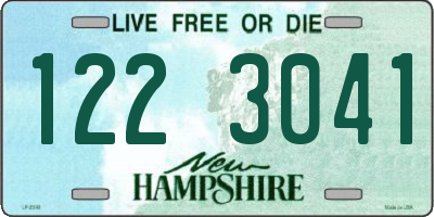 NH license plate 1223041