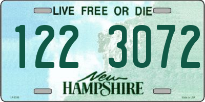 NH license plate 1223072