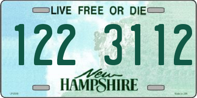 NH license plate 1223112
