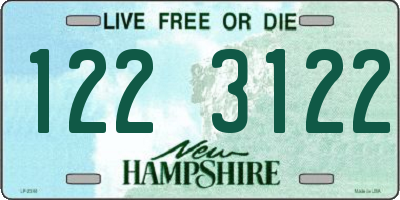 NH license plate 1223122