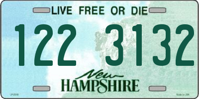 NH license plate 1223132