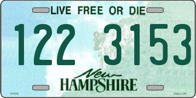 NH license plate 1223153