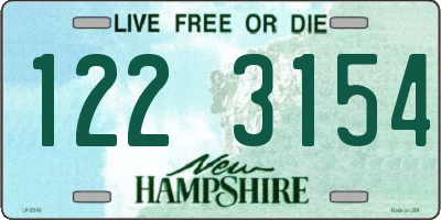 NH license plate 1223154