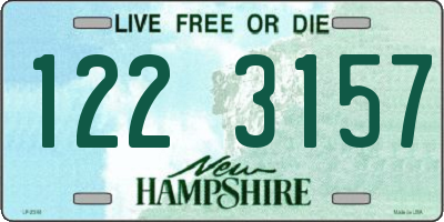 NH license plate 1223157