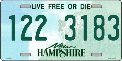 NH license plate 1223183