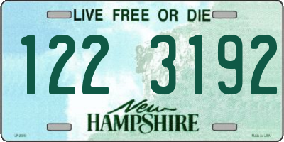 NH license plate 1223192