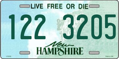 NH license plate 1223205