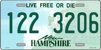NH license plate 1223206