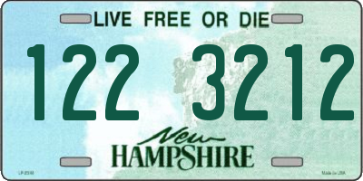 NH license plate 1223212