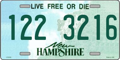 NH license plate 1223216