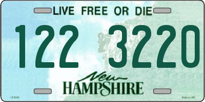 NH license plate 1223220