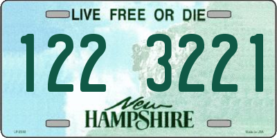 NH license plate 1223221