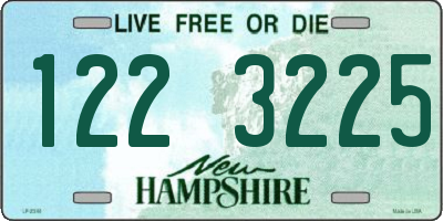 NH license plate 1223225