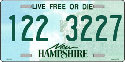 NH license plate 1223227