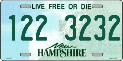 NH license plate 1223232