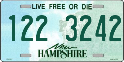 NH license plate 1223242