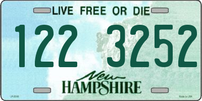 NH license plate 1223252