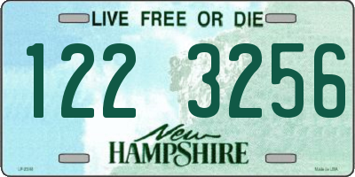 NH license plate 1223256