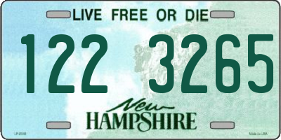 NH license plate 1223265