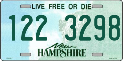 NH license plate 1223298