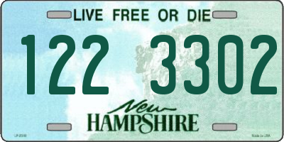 NH license plate 1223302