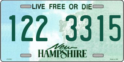 NH license plate 1223315
