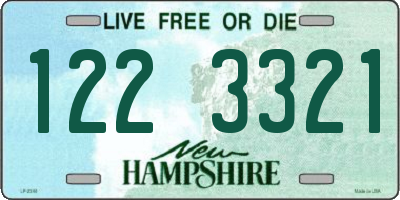 NH license plate 1223321