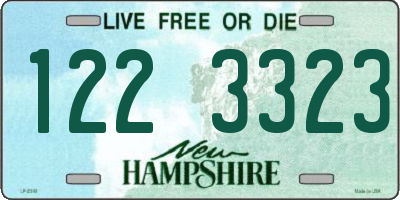 NH license plate 1223323