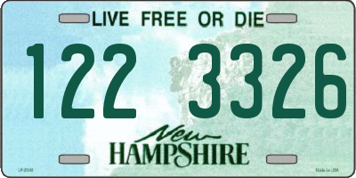 NH license plate 1223326