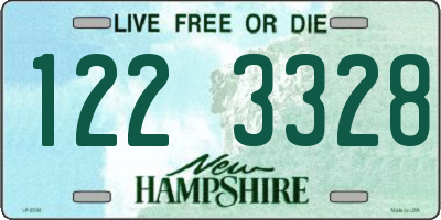 NH license plate 1223328
