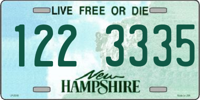 NH license plate 1223335