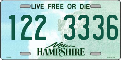 NH license plate 1223336
