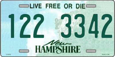 NH license plate 1223342